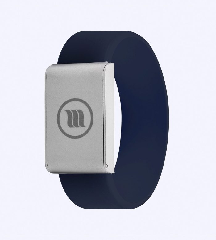 beschermende zwarte armband met memon techniek, beschermd tegen 5g