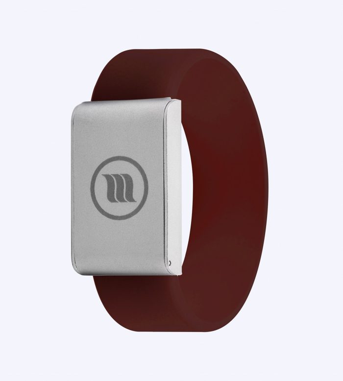 beschermende zwarte armband met memon techniek, beschermd tegen 5g