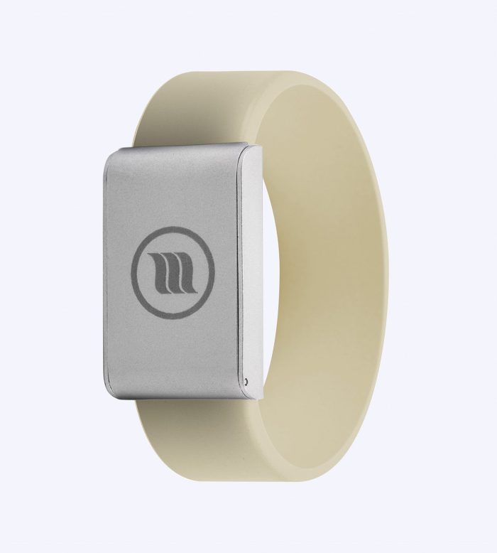 beschermende zwarte armband met memon techniek, beschermd tegen 5g