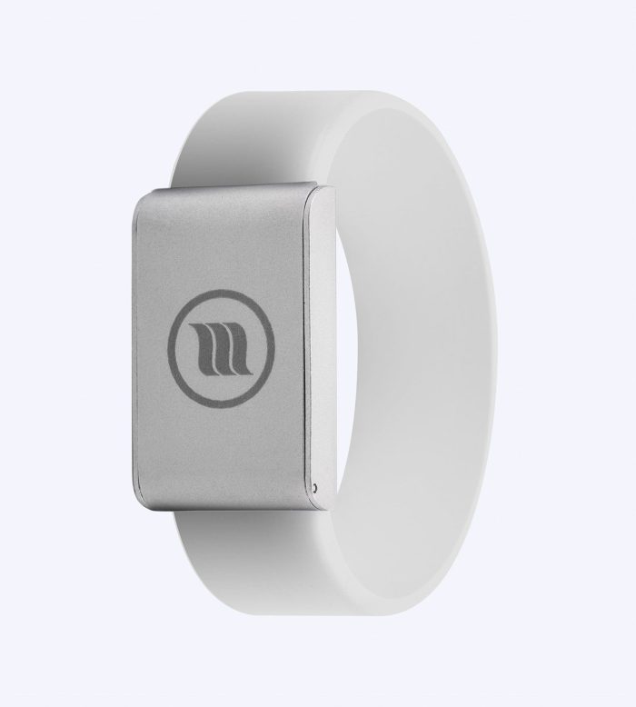 beschermende zwarte armband met memon techniek, beschermd tegen 5g